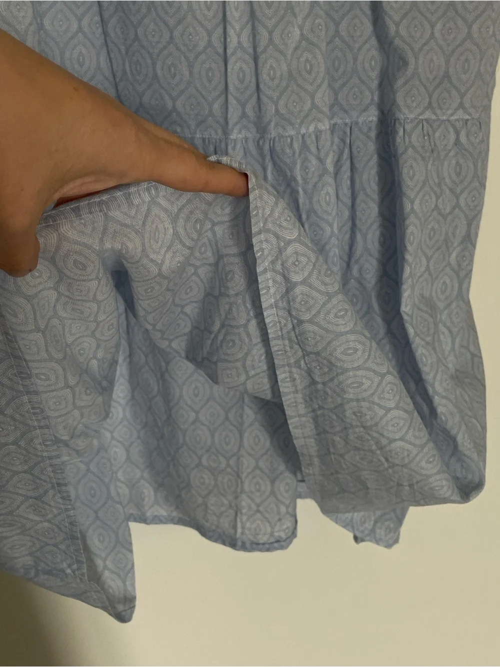Haven Well Within Light Blue Patterned Sleeveless Dress - Picture 3 of 6